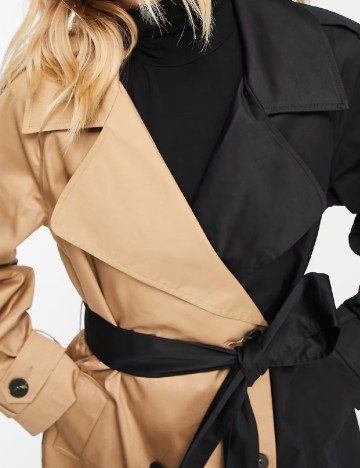 Trench ASOS, crem/negru