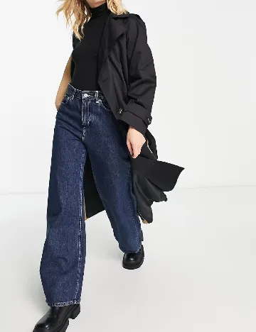 Trench ASOS, crem/negru Negru