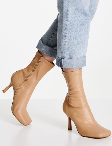 Botine ASOS, crem