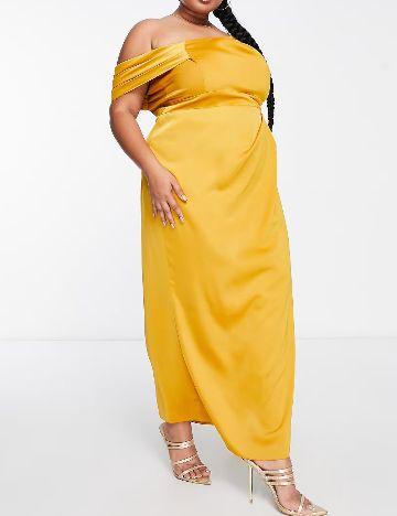 Rochie lunga ASOS Curve, galben