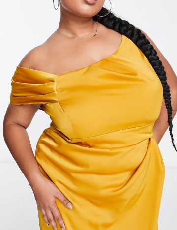 Rochie lunga ASOS Curve, galben