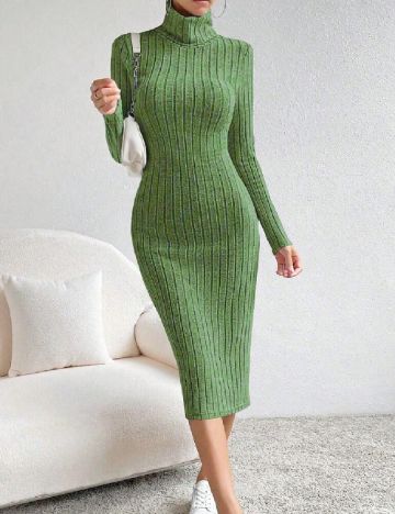 Rochie medie SHEIN, verde