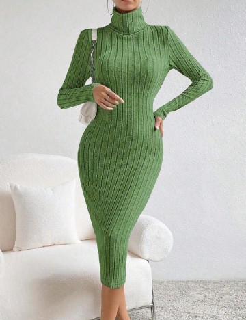 Rochie medie SHEIN, verde