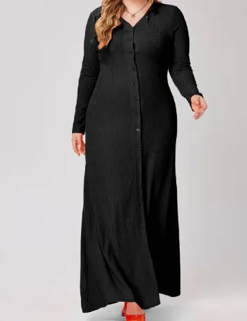 Rochie lunga SHEIN CURVE, negru Negru