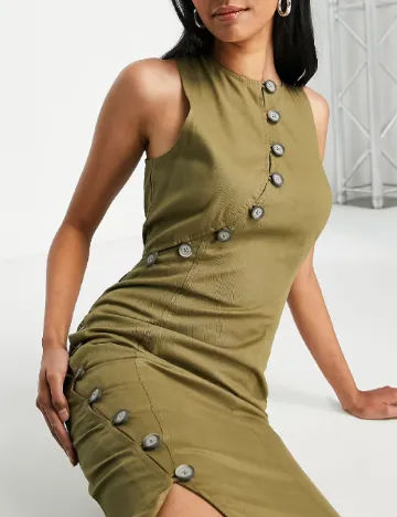 Rochie medie ASOS, verde Verde