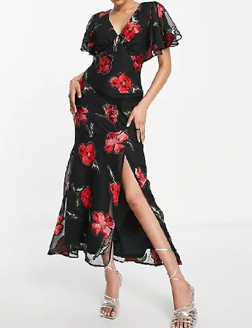 Rochie lunga ASOS, negru Negru