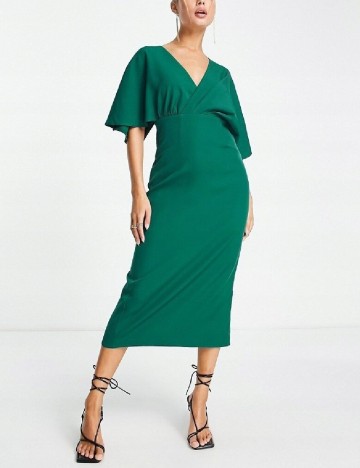 Rochie medie ASOS, verde