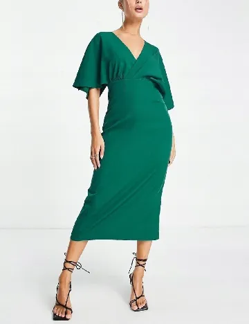 Rochie medie ASOS, verde Verde