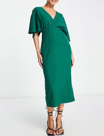 Rochie medie ASOS, verde