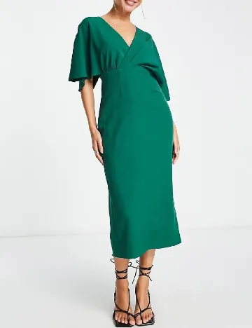 Rochie medie ASOS, verde Verde