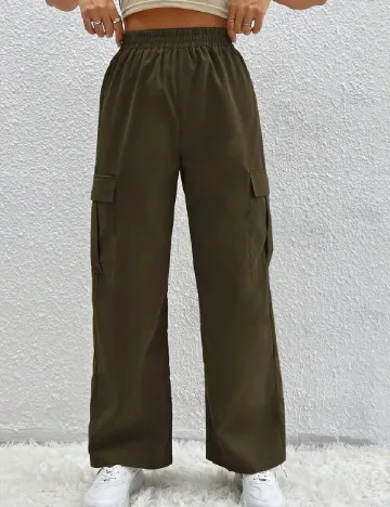 Pantaloni SHEIN, verde Verde