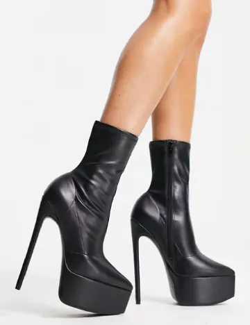 Botine ASOS, negru Negru