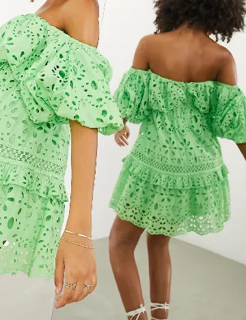 Rochie scurta ASOS, verde Verde