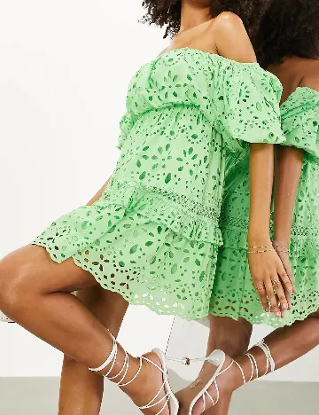 Rochie scurta ASOS, verde Verde