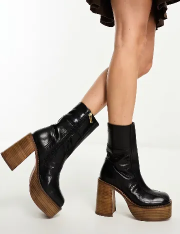 Botine ASOS, negru Negru