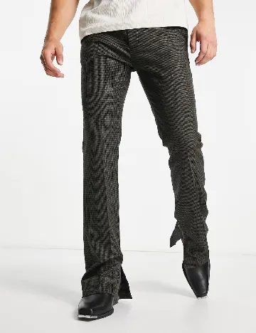 Pantaloni Topman, gri inchis Gri