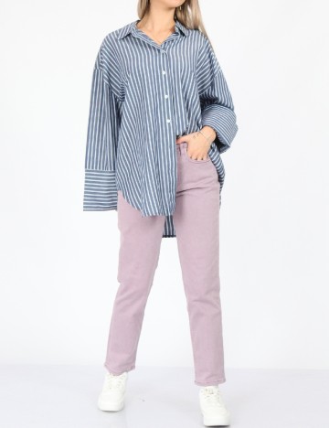 Camasa Oversize Top Shop, albastru