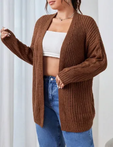 Cardigan SHEIN CURVE, maro Maro