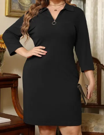 Rochie medie SHEIN CURVE, negru Negru