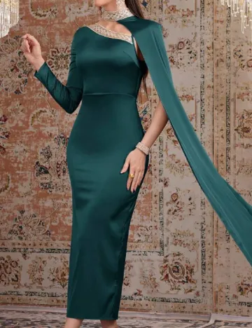 Rochie lunga SHEIN, verde Verde