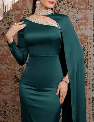 Rochie lunga SHEIN, verde Verde