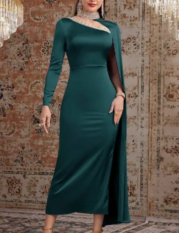 Rochie lunga SHEIN, verde Verde