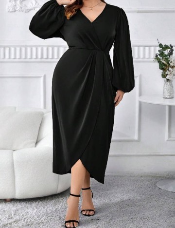 Rochie medie SHEIN CURVE, negru