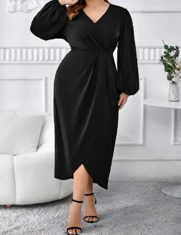 Rochie medie SHEIN CURVE, negru Negru