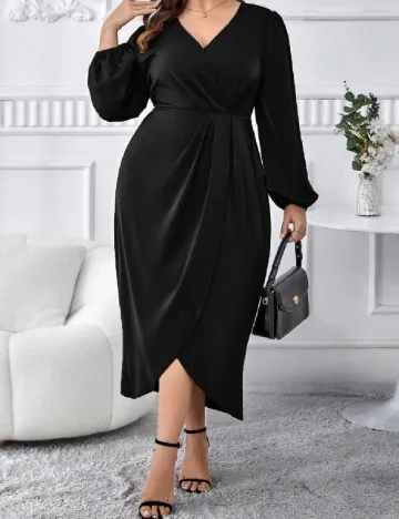 Rochie medie SHEIN CURVE, negru Negru