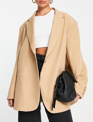 Sacou Oversize ASOS, crem