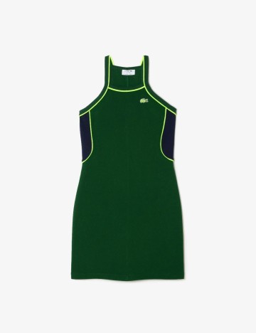 Rochie scurta Lacoste, verde