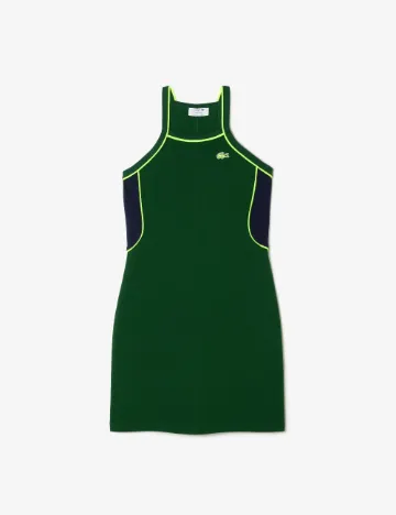 Rochie scurta Lacoste, verde Verde