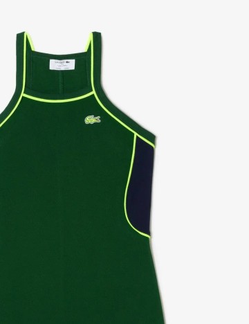 Rochie scurta Lacoste, verde