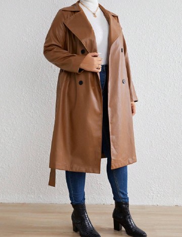 Trench SHEIN CURVE, maro