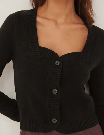 Cardigan NA-KD, negru Negru