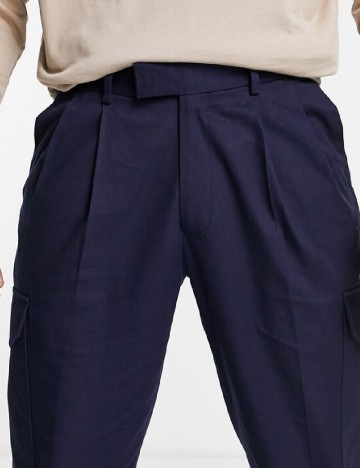 Pantaloni Topman, albastru