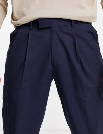 Pantaloni Topman, albastru Albastru