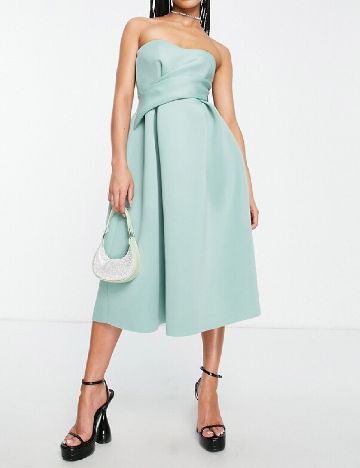 Rochie medie ASOS, verde