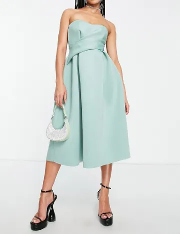 Rochie medie ASOS, verde Verde