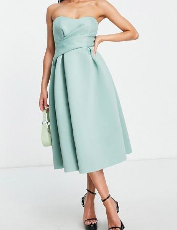 Rochie medie ASOS, verde