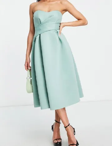 Rochie medie ASOS, verde Verde