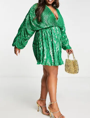 Rochie scurta ASOS Curve, verde Verde