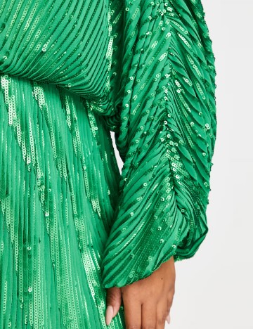 Rochie scurta ASOS Curve, verde