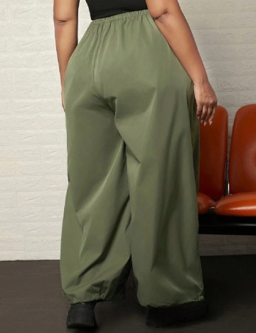 Pantaloni SHEIN CURVE, verde