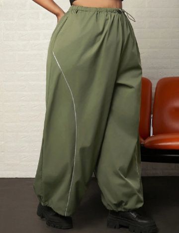 Pantaloni SHEIN CURVE, verde