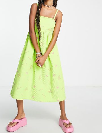 Rochie medie COLLUSION, verde