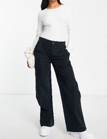 Pantaloni ASOS, bleumarin inchis