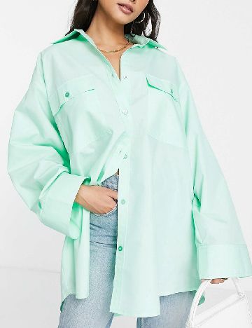 Camasa Oversize ASOS, verde