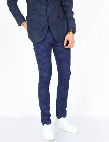 Pantaloni Topman, albastru inchis Albastru