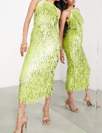 Rochie lunga ASOS, verde